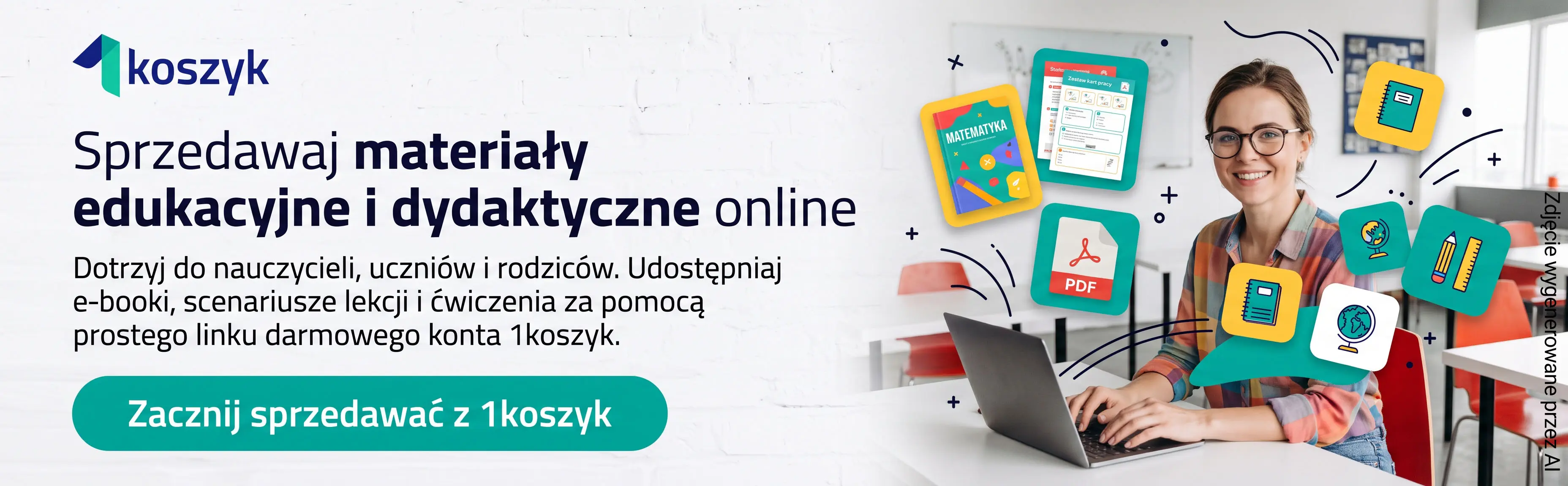Sprzedawaj materiały edukacyjne z 1koszyk