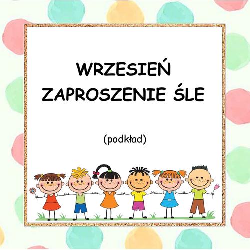 WRZESIEŃ ZAPROSZENIE ŚLE - podkład