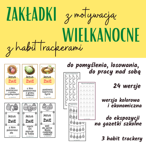 ZAKŁADKI WIELKANOCNE Z HABIT TRACKEREM