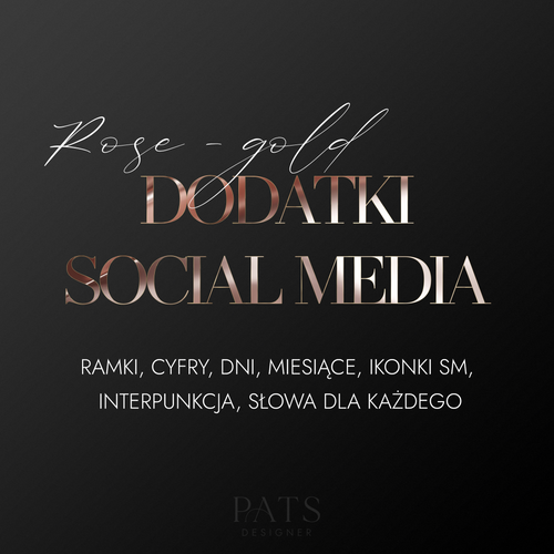 Dodatki social media - rosegold