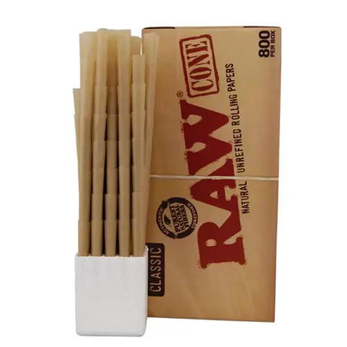 RAW Cones King Size 800 sztuk Bibułki skręcone stożki