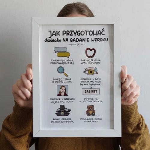 Plakat "Jak przygotować dziecko na badanie wzroku" (A4)