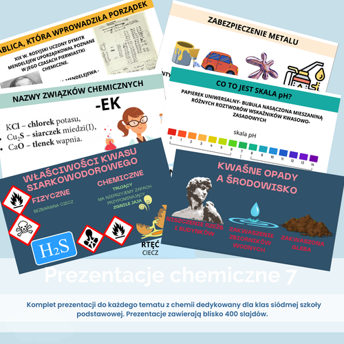 Prezentacje chemiczne - chemia dla klasy 7