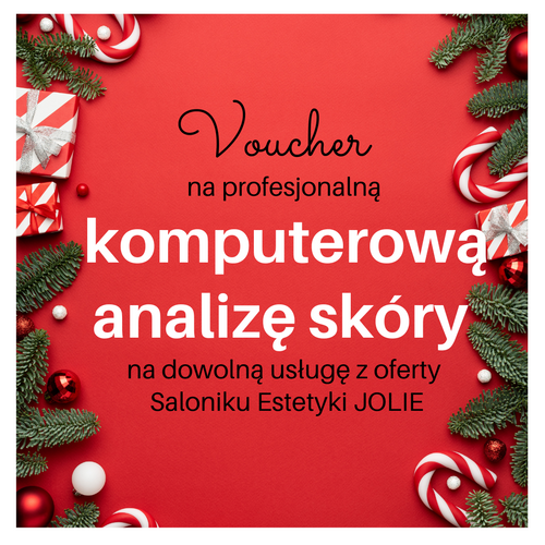 Voucher Świąteczny na komputerową analizę skóry wykonaną w  Saloniku Estetyki JOLIE