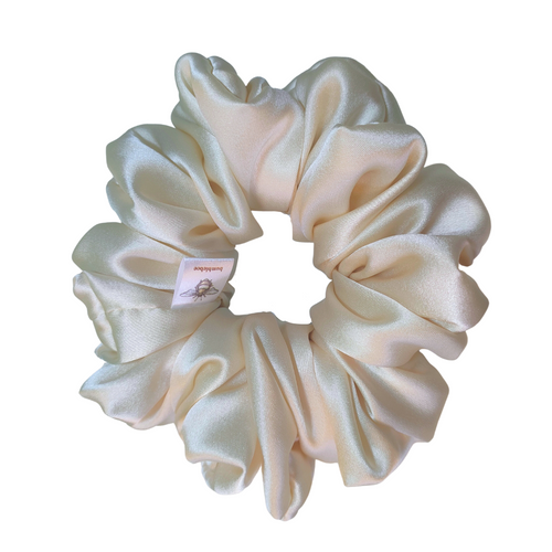 Scrunchie Light Beige Mega JEDWAB