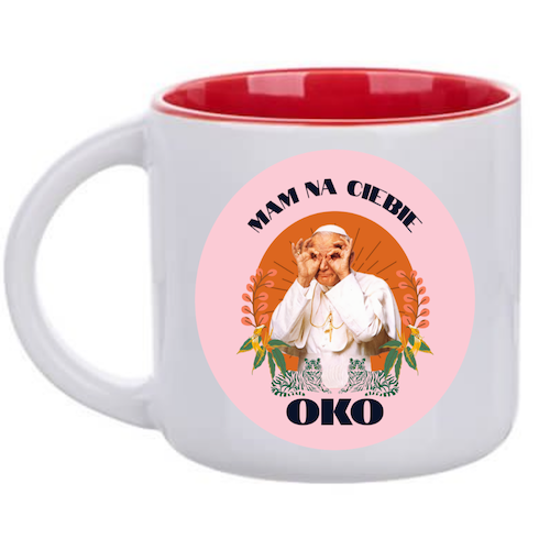 Kubek 400 ml Sarnodzieło Mam na Ciebie oko