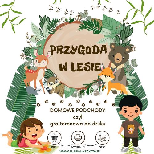 Przygoda w lesie -domowe podchody czyli gra terenowa do druku