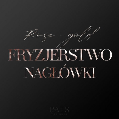 Nagłówki fryzjerstwo - rosegold