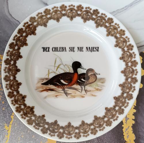 Talerz ceramiczny Sarnodzieło 20 cm Bez chleba się nie najesz