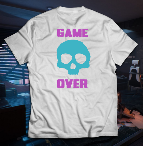 Koszulka "Game Over" Biała L