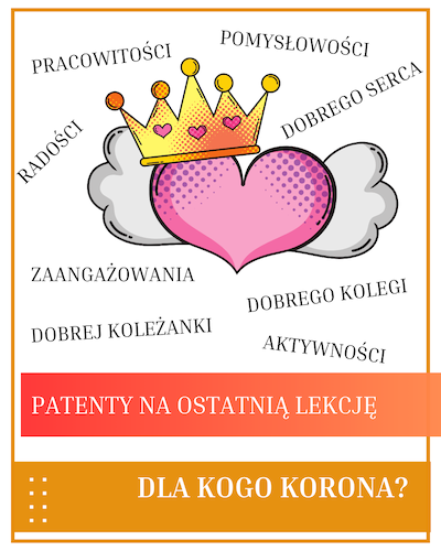 KORONA PATENT NA ZAKOŃCZENIE ROKU SZKOLNEGO