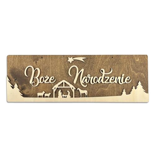 Boże Narodzenie tabliczka do zdjęć drewniana napis