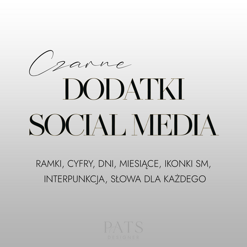 Dodatki social media - czarne