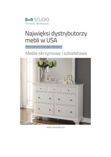 Raport "Najwięksi dystrybutorzy mebli w USA. Meble skrzyniowe: wartość sprzedaży 50-250 mln USD" - ECO