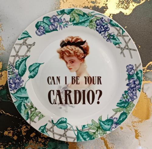 Talerz ceramiczny Sarnodzieło 20 cm Can I be your Cardio?