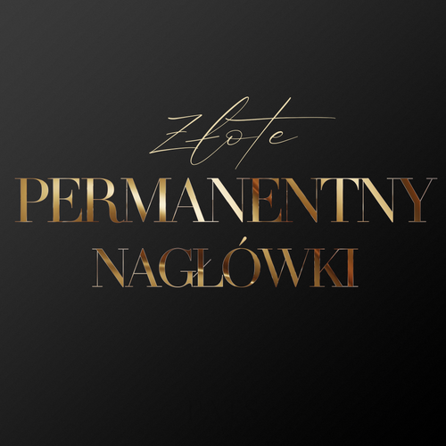 Nagłówki permanentny - złoto