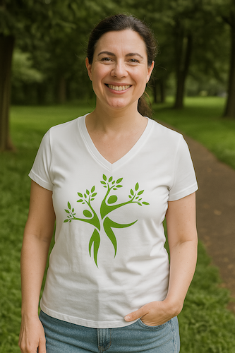 Koszulka T-SHIRT biała z nadrukiem L