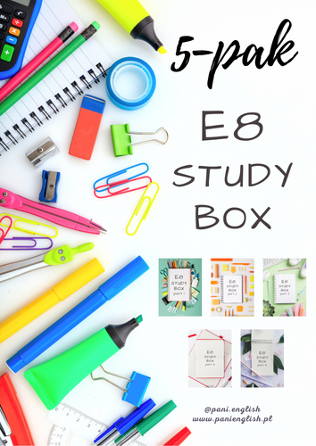 5-pak E8 STUDY BOX PANI ENGLISH Monika Pałucka