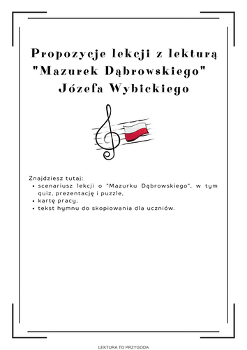 Lektura to przygoda: Mazurek Dąbrowskiego