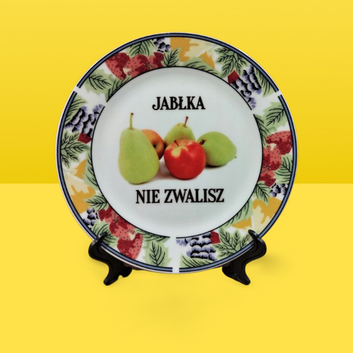 Talerz ceramiczny Sarnodzieło 20 cm Jabłka nie zwalisz