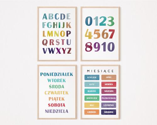 Plakaty Tęczowe Zestaw x4