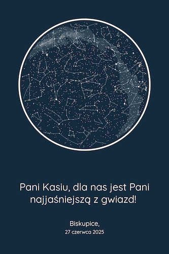 Personalizowana mapa gwiazd (#aee36ad7-1024-4c73-b2a6-f667add1c922) - plakat 40x60cm