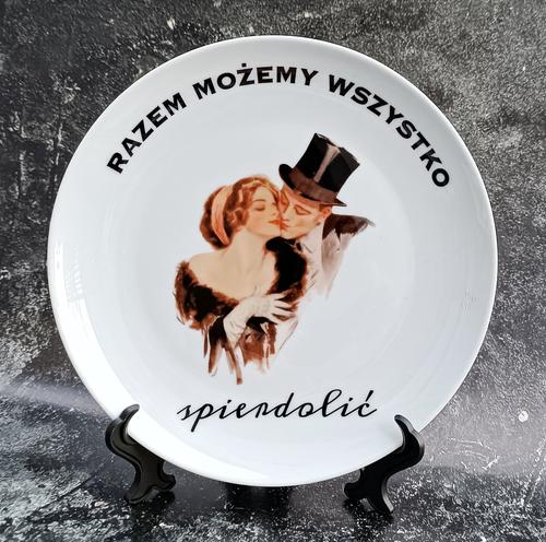 Talerz ceramiczny Sarnodzieło 20 cm Razem możemy wszystko spierdolić