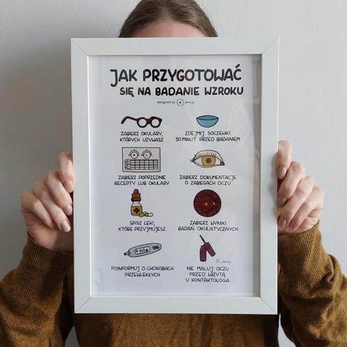Plakat "Jak przygotować się na badanie wzroku" (A4)