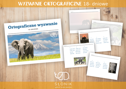 Sklepik Słonika / Wyzwanie ortograficzne 18- dniowe