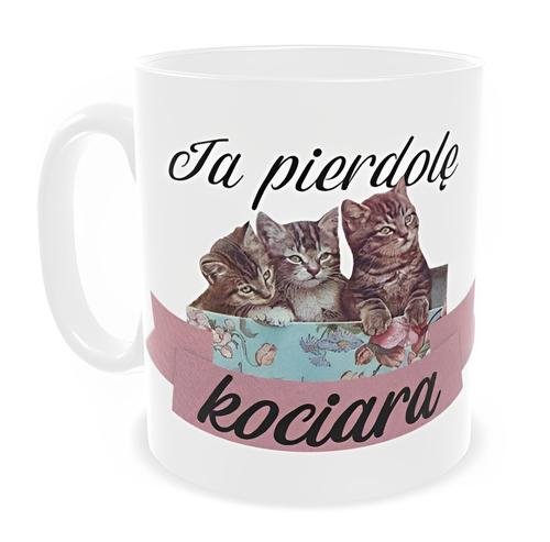 Kubek ceramiczny Sarnodzieło 330 ml Ja pierdole Kociara