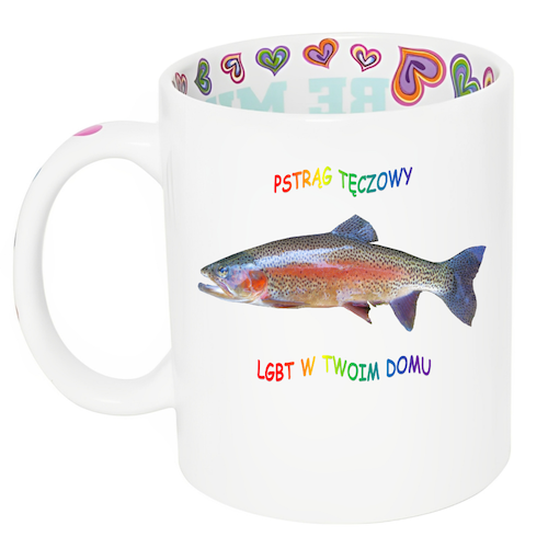 Kubek 330 ml Sarnodzieło Pstrąg tęczowy LGBT w Twoim domu, 330 ml