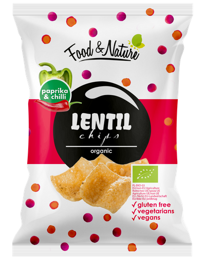 Paprica & Chilli Lentil Organic Chips  20x30g