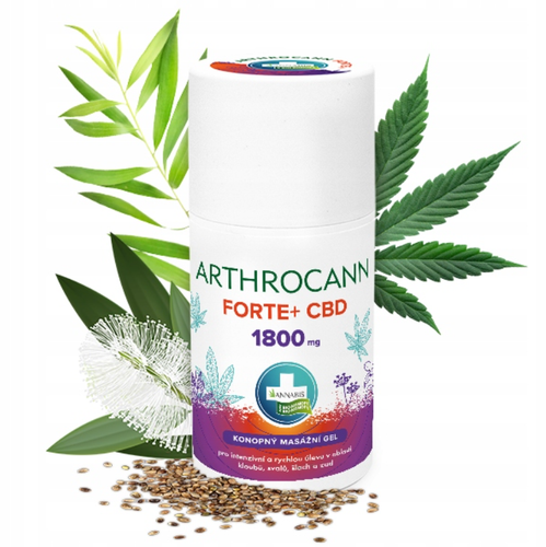 Arthrocann Forte+ 1800mg CBD Żel do masażu Mięśnie i stawy Annabis