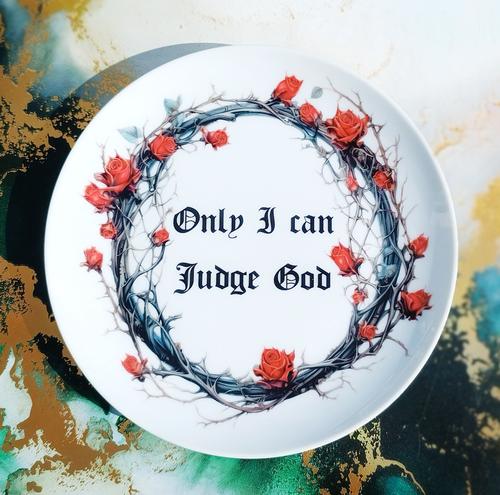 Talerz ceramiczny Sarnodzieło 20 cm Only I can judge God