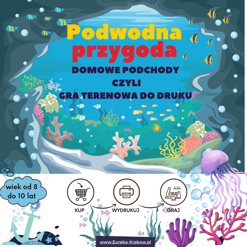 Podwodna przygoda -domowe podchody czyli gra terenowa do druku