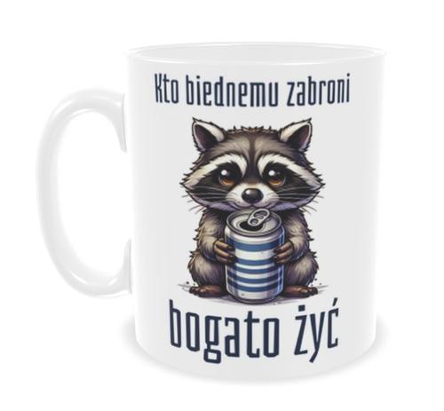 Kubek ceramiczny Garage Print 330 ml Kto biednemu zabroni bogato żyć