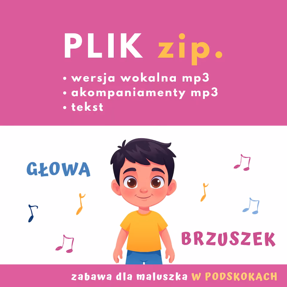 GŁOWA - BRZUSZEK - zabawa dla maluszka W PODSKOKACH