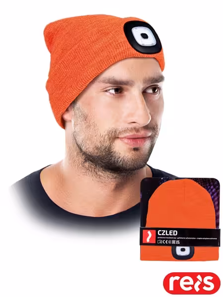 CZLED CZAPKA Z LATARKĄ