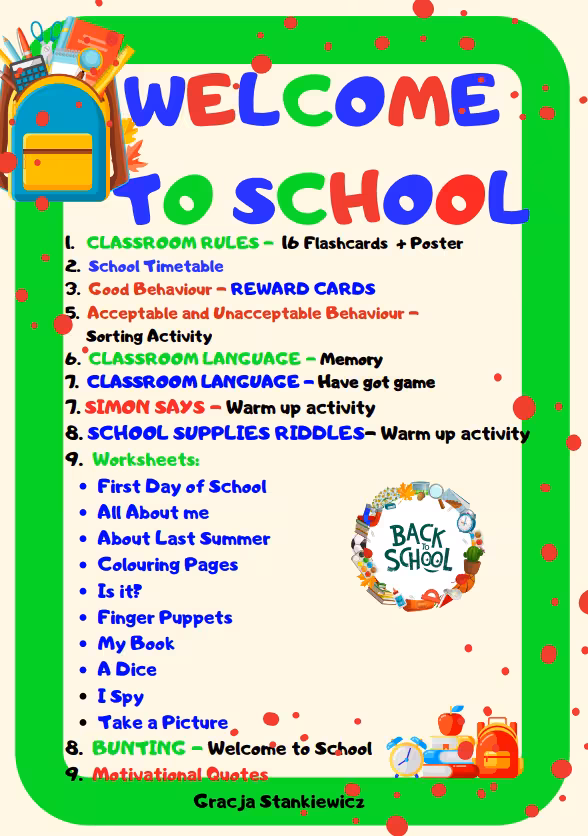 Welcome to School MEGA PACK