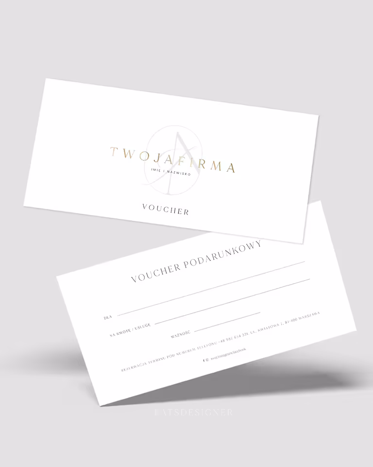 Voucher wzór 1 poziom - biel