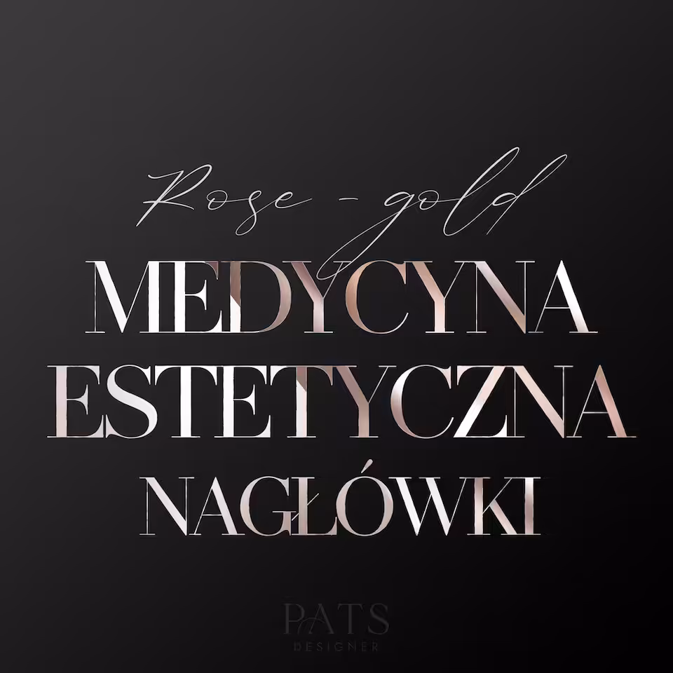 Nagłówki medycyna estetyczna - rosegold