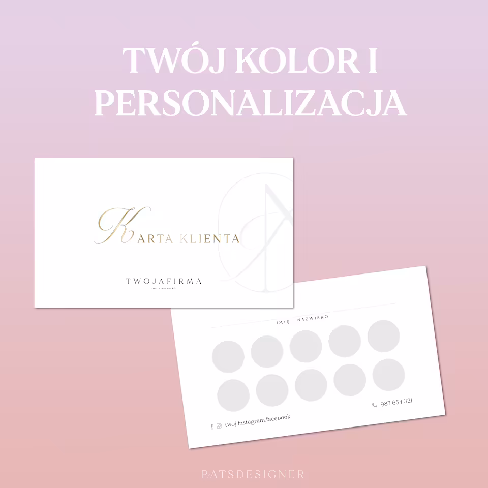 Karta stałego klienta - własna personalizacja