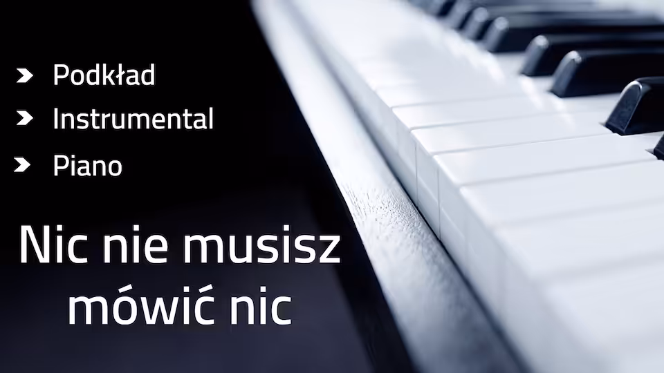 Nic nie musisz mówić - podkład d-moll