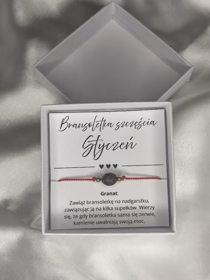 BRANSOLETKA SZCZĘŚCIA STYCZEŃ