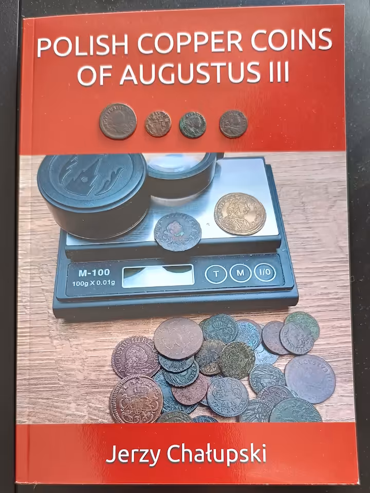 August III Sas - specjalistyczny katalog + 4 monety