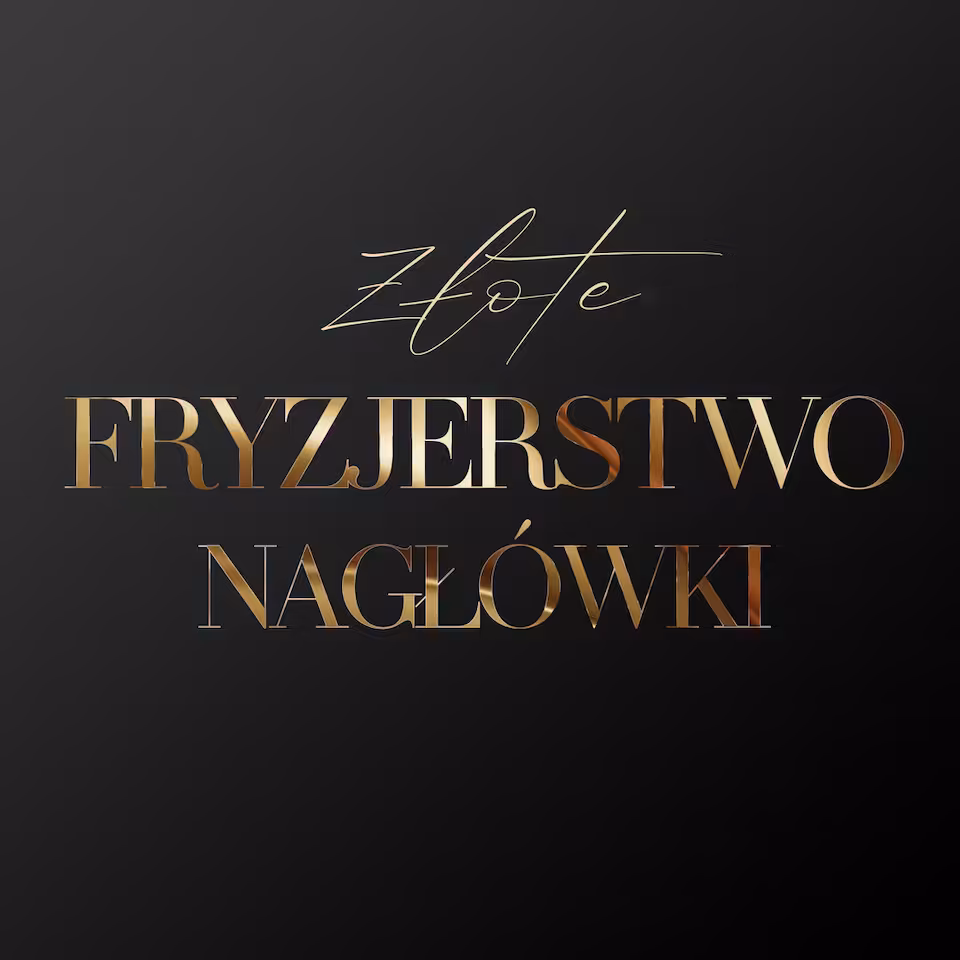 Nagłówki fryzjerstwo - złoto