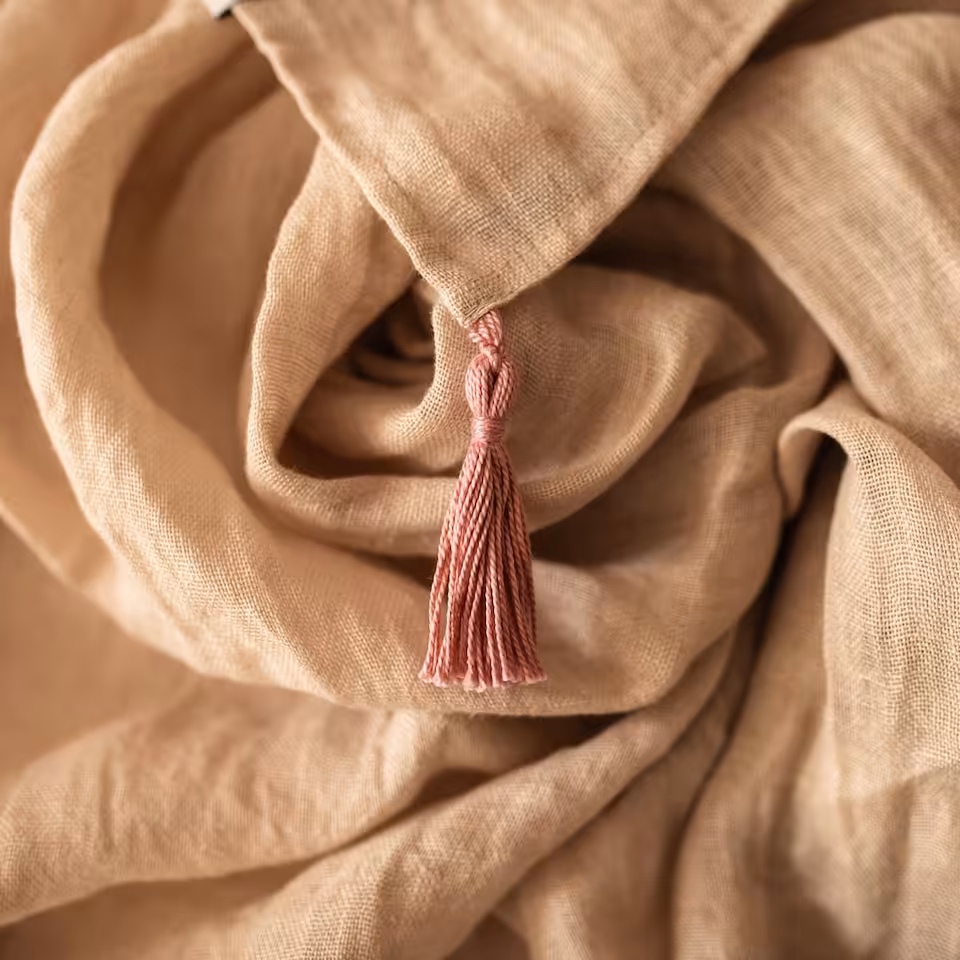Lniana chusta „Li” – beige duża 160x100