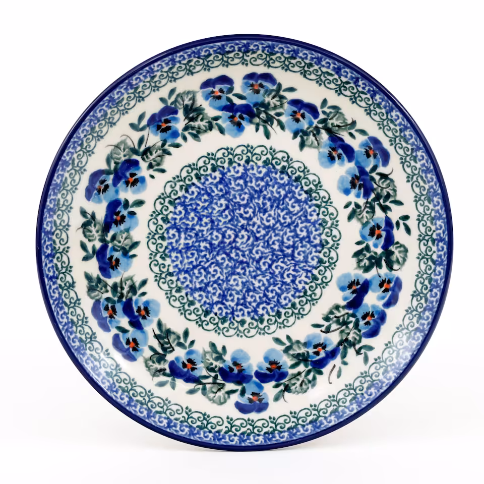 Talerz deserowy 20cm 2273X Kobaltowe bratki