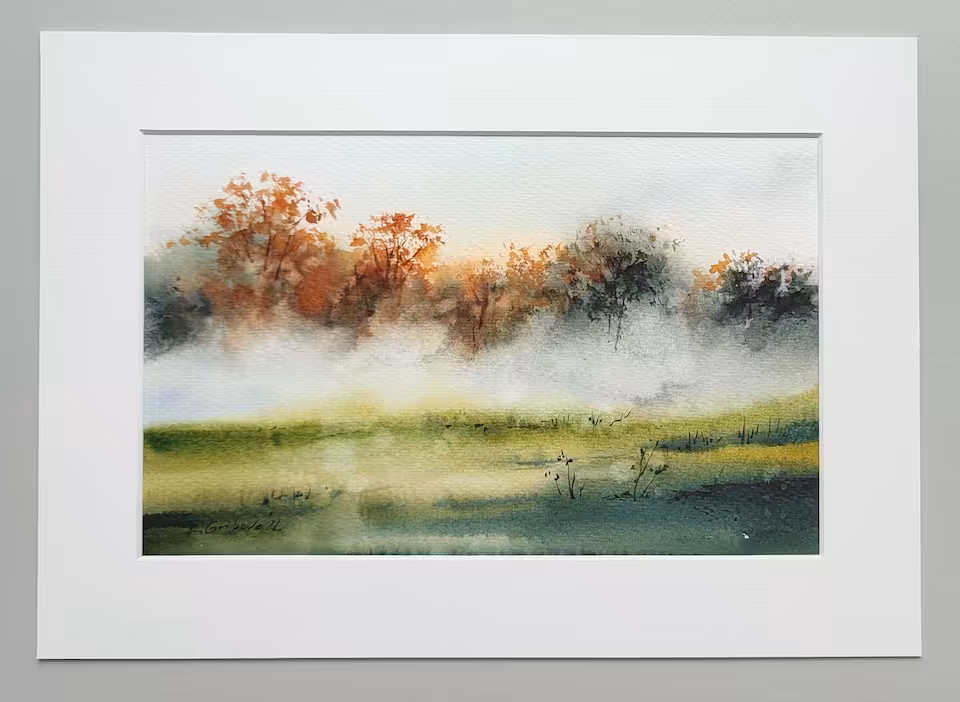 Akwarela "Misty landscape" / 190