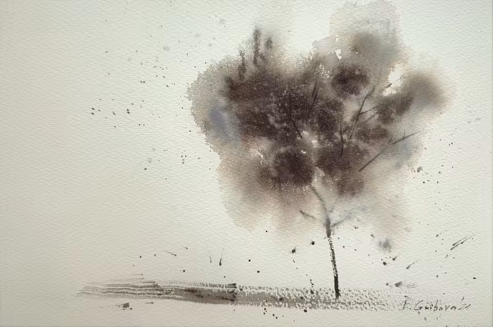 Akwarela "Abstract landscape 4" / 86